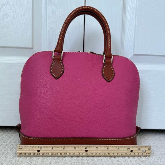 DOONEY & BOURKE | NWOT Pink Pebble Grain Zip Zip Satchel - Picture 3 of 9